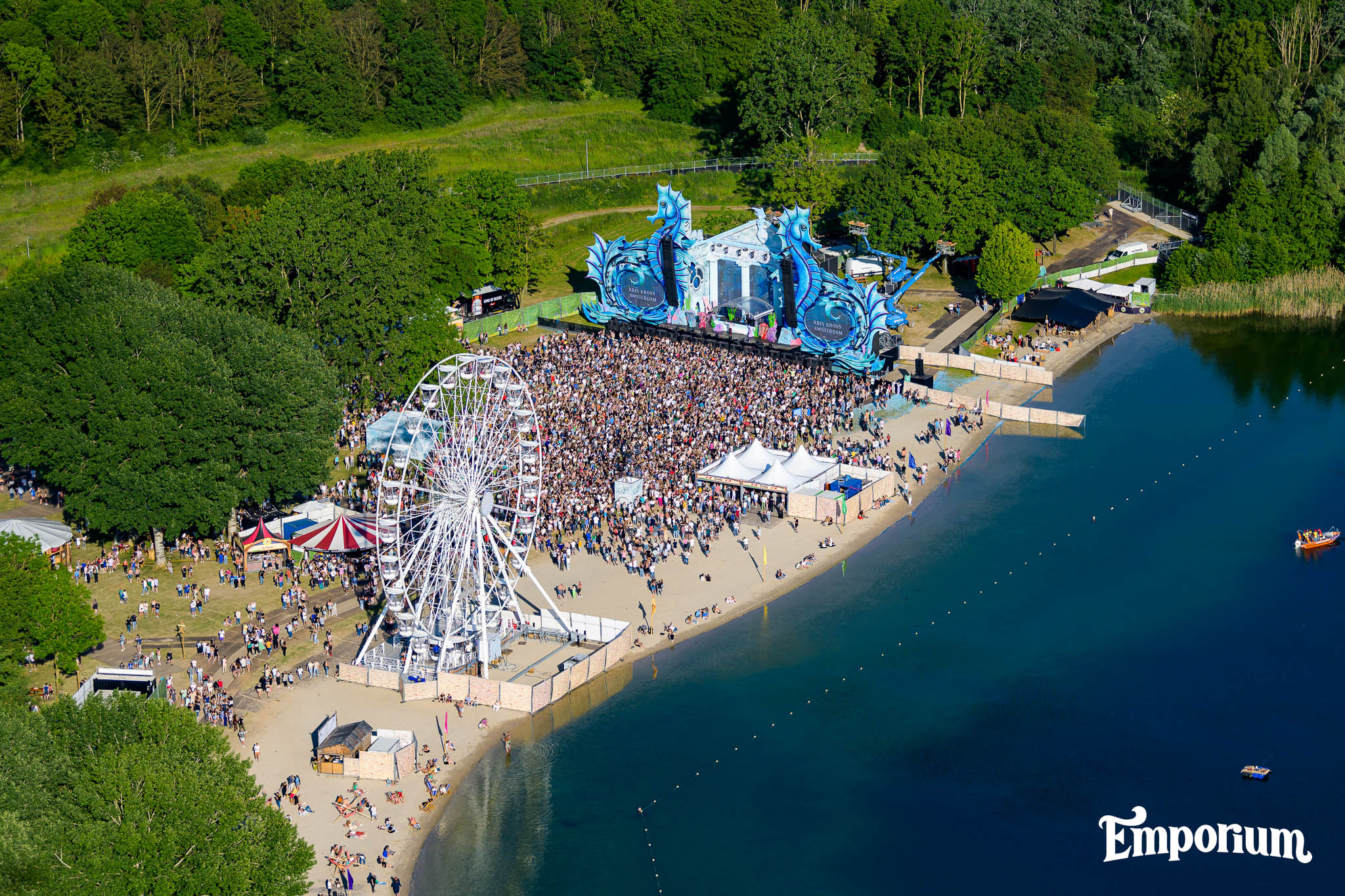 Festival stretch tent setup