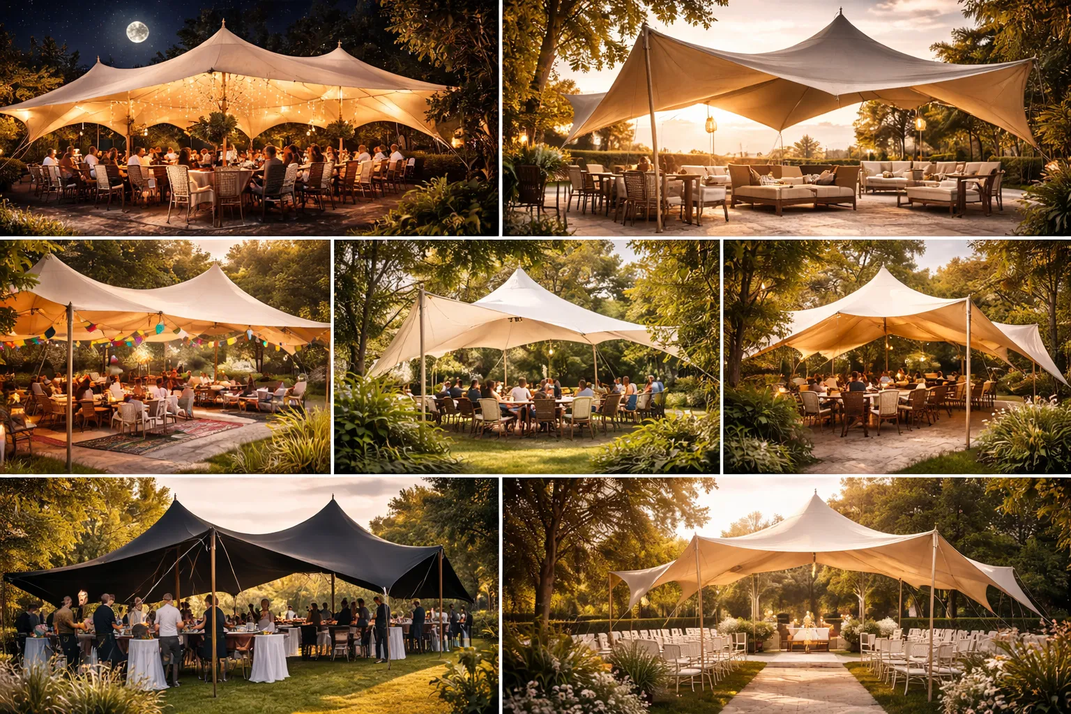 Stretch tent gallery showcase