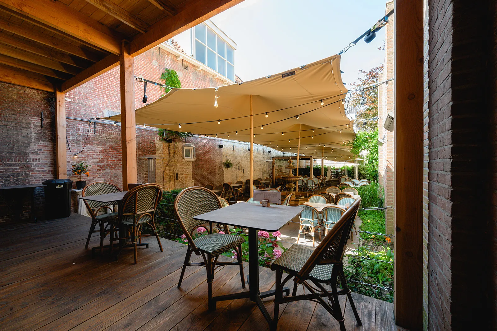 Terrace stretch tent venue