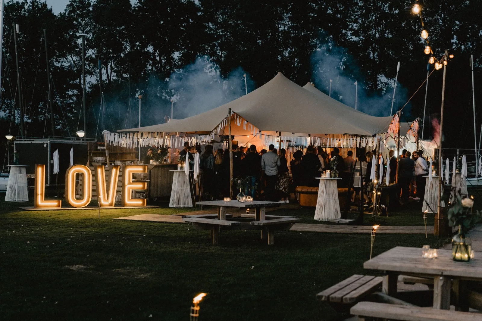 Wedding tent event