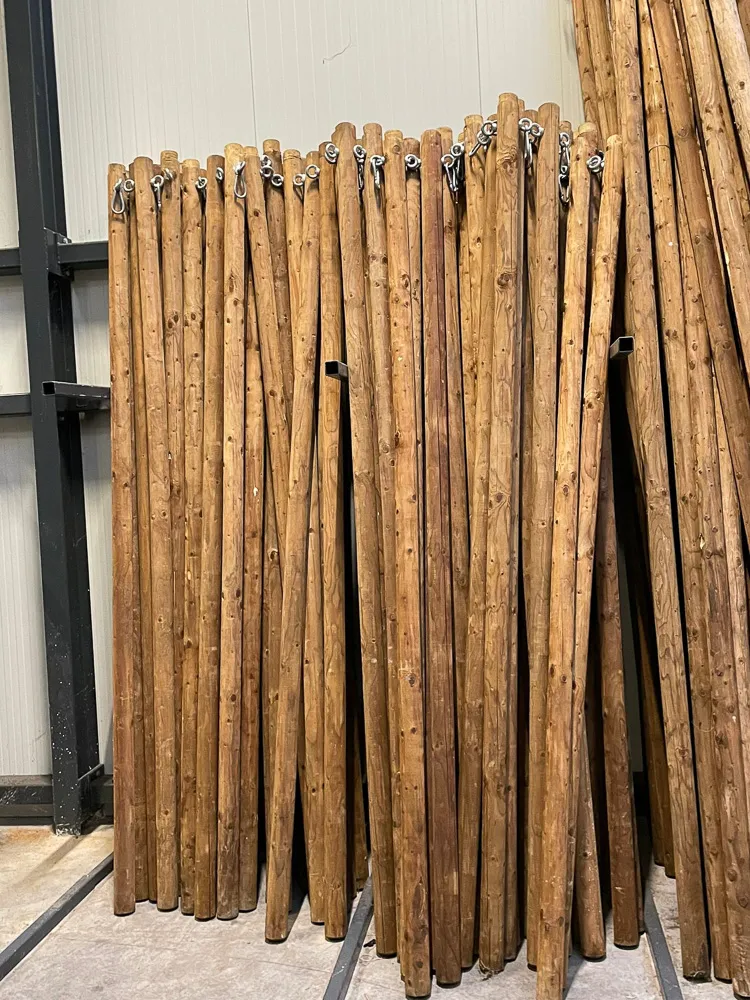 Wooden tent poles