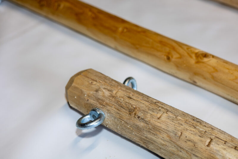 Wooden tent poles
