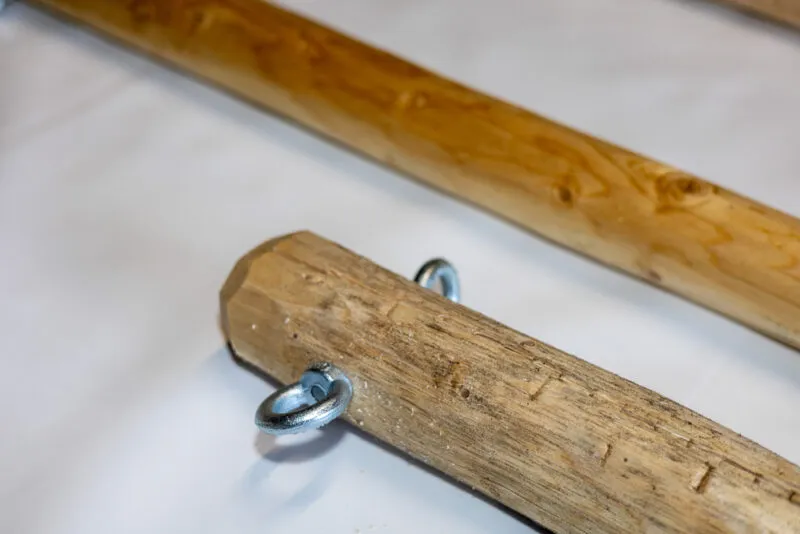 Wooden tent poles