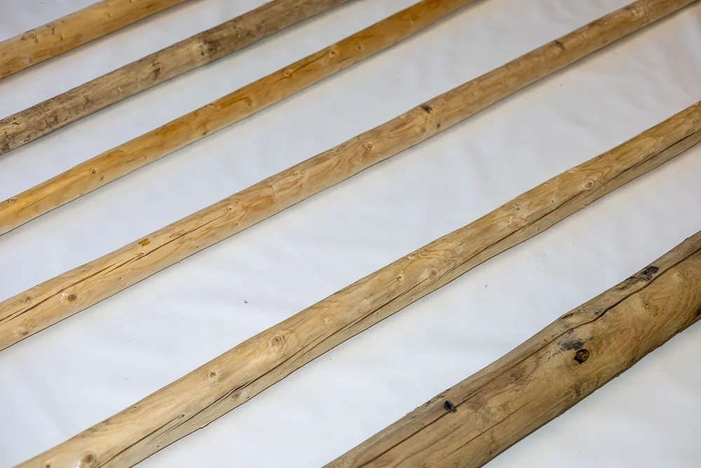 Wooden tent poles